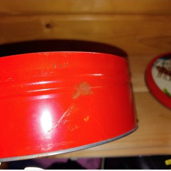 Vintage Collin Street Bakery Fruit Cake Tins Corsica TX Holiday Cowboy Christmas - Picture 6 of 12